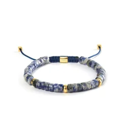 Alexander Lynggaard: Blue Spot Jasper Braided armbnd (6mm) - B00222