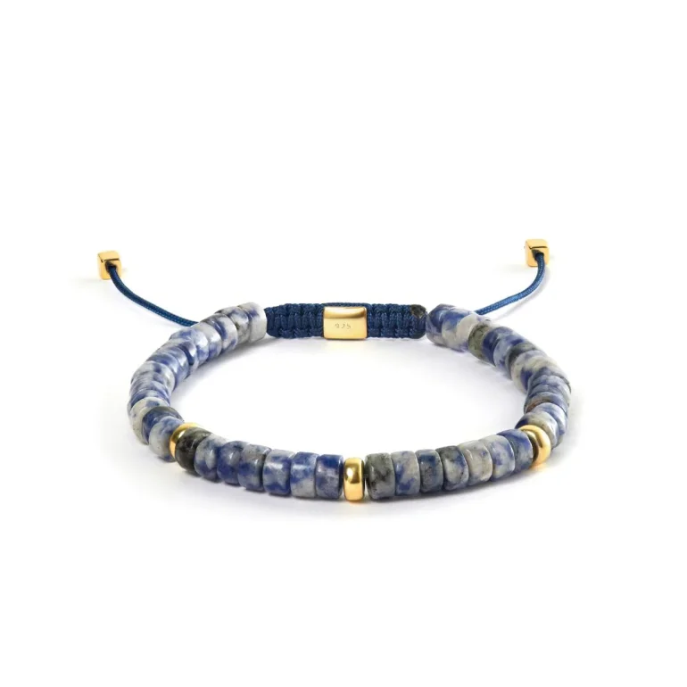Alexander Lynggaard: Blue Spot Jasper Braided armbnd (6mm) - B00222