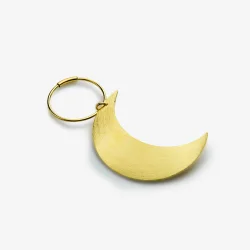 Jane K�nig: Big half moon CREOLE �rering - Forgyldt S�lv - BHMC-XJK24-1-G