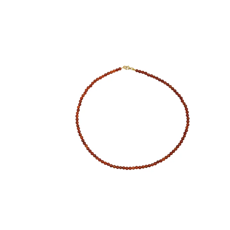 Jane K�nig: Bead necklace Carnelian halsk�de - BNCA-HS26-G