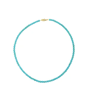 Jane K�nig: Bead necklace turquoise halsk�de - BNT-HS26-G
