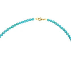 Jane K�nig: Bead necklace turquoise halsk�de - BNT-HS26-G