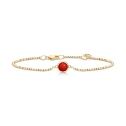 Julie Sandlau: Primini Armb�nd - Red Coral - Forgyldt s�lv - BR258GDRECOCR