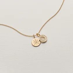 Julie Sandlau: Love Letter Pendant Vedh�ng - Guld - Brillanter - YG14-PD431