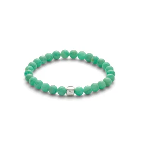 Alexander Lynggaard: ColorUp Amazonite armbnd m. slv cube (6mm) - C00010
