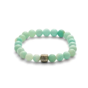 Alexander Lynggaard: ColorUp Amazonite armbnd m. slv cube (8mm) - C00020
