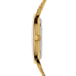 Ole Mathiesen: OM3D.28.Q - Classic Dameur - 28mm - Hvid skive - Gulddouble - OM3D.28Q1.CL