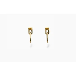 IX STUDIOS: IX Core Earrings - Guldbelagt slv - DMB0341GD