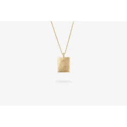 IX STUDOS: Rustic Square Pendant Halskde m. vedhng - DMM0329GD
