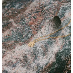 IX STUDOS: Rustic Square Pendant Halskde m. vedhng - DMM0329GD