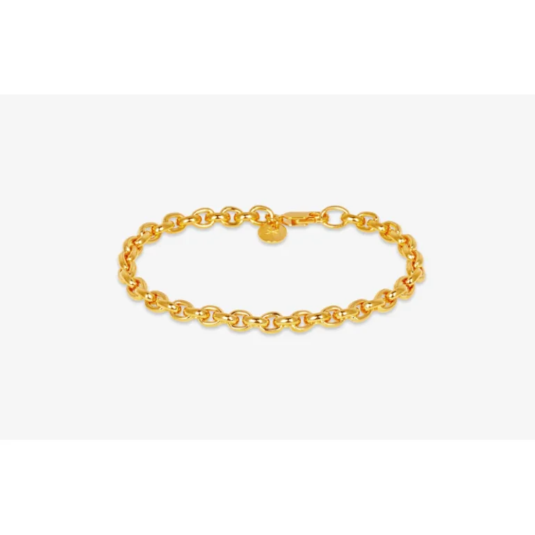 IX Studios: IX Rene BRACELET SILVER armbnd - Guldbelagt slv - DMV0348GD