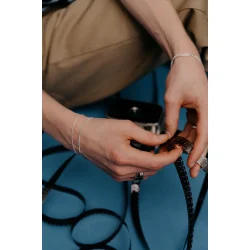 IX Studios: IX Curb Medi Bracelet - armbnd - Slv - DMVGD070RH