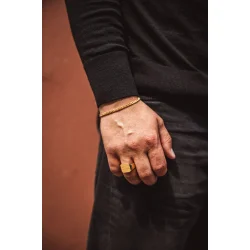 IX Studios: IX Curb Bracelet - armb�nd - Guldbelagt s�lv - DMVGD110GD