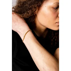 IX Studios: IX Curb Bracelet - armb�nd - Guldbelagt s�lv - DMVGD110GD