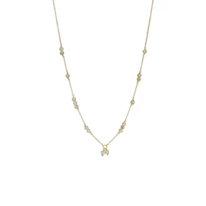 Carr Copenhagen: Guldbelagt halskde 38+2cm - Sterling slv - Rutil kvarts - FC4364GRT