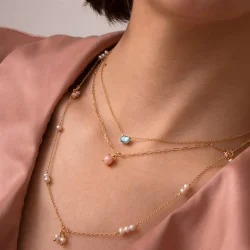 Carr Copenhagen: Forgyldt Slv Vedhng - Topas - FC4371BT38+2,5+2,5cm