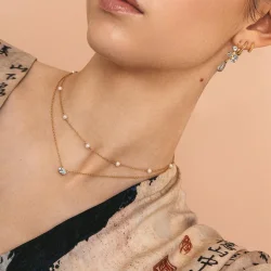 Carr Copenhagen: Forgyldt Slv Vedhng - Topas - FC4371BT38+2,5+2,5cm