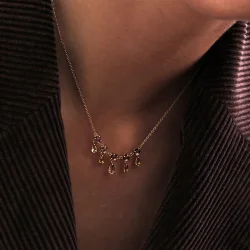 Copenhagen: Guldbelagt halskde - Sterling slv - Ametyst - Kvarts - FC4443AMCHQ