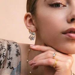 Carr Copenhagen: Guldbelagte reringe - Topas - FH4371BT