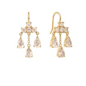 Carr Copenhagen: Guldbelagte reringe - Champagne Kvarts - FH4431chq