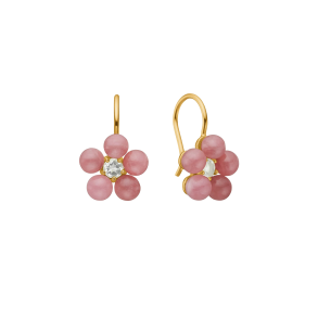 Carr� Copenhagen: Guldbelagte �reringe - Rhodocrosit - Prasiolit - FH4460PRSRC 
