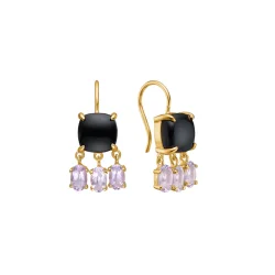 Carr Copenhagen: Guldbelagte reringe - Agat - Ametyst - FH4474BAAM