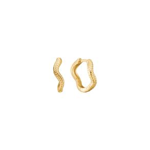 Carr� Copenhagen: Wave Hoops Guldbelagte �reringe - 2cm - FH4525_2