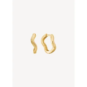 Carr Copenhagen: Wave Hoops Guldbelagte reringe - 2cm - FH4525_2