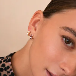 Carr Copenhagen: Guldbelagte hoops - reringe - Ametyst - FH4373AM