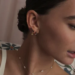 Carr Copenhagen: Guldbelagte hoops - reringe - Ametyst - FH4373AM