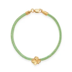 Flora Danica: Firklver silke armbnd - lysegrn - Slv - FLC-SILK-LIGHTGREEN-18-G