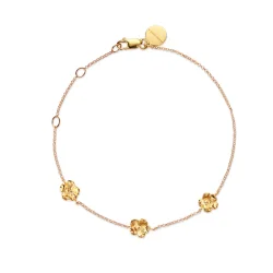 Flora Danica: Forglemmigej armbnd - forgyldt slv - FMN-Br-G