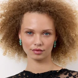 Carr Copenhagen: Slvforgyldte Reef restikker - Amazonit og prasiolit - FS4466AZ-AZPRS-AZ