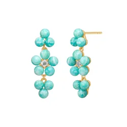 Carr Copenhagen: Slvforgyldte Reef restikker - Amazonit og prasiolit - FS4466AZ-AZPRS-AZ