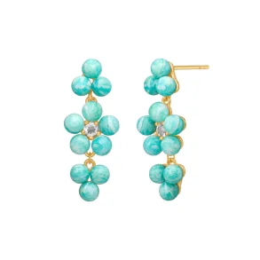 Carr Copenhagen: Slvforgyldte Reef restikker - Amazonit og prasiolit - FS4466AZ-AZPRS-AZ