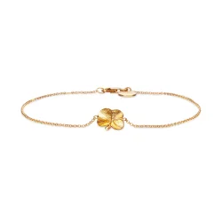 Flora Danica: Firklver armbnd - forgyldt slv - FLC-Br-G