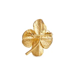 Flora Danica: Firklver broche - forgyldt slv - FLC-Bro-G