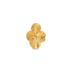 Flora Danica: Firklver sm - Large - restikkere - reringe - forgyldt slv - FLC-STPC-LARGE-G