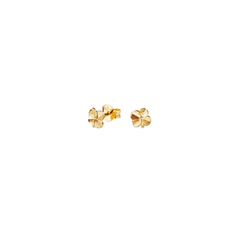 Flora Danica: Firklver sm - small - restikkere - reringe - forgyldt slv - FLC-STPC-SMALL-G