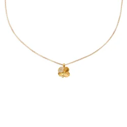 Flora Danica: Firklver Pav vedhng - justerbar kde - forgyldt slv - FLC-Ne-G-Pave