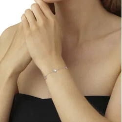 Flora Danica: Forglemmigej armbnd - slv - FMN-Br-S