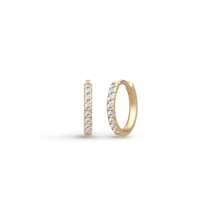 Julie Sandlau: Lulia Mini Hoops - �reringe - Guld - Brillanter - YG14-HPS158