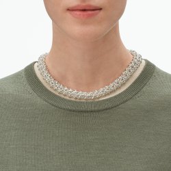 Georg Jensen: Weft Halsk�de med dobbelte led - S�lv - 20002032
