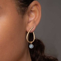 Dulong: Globe Vedhng Guld Med Akvamariner - 17270A04-2