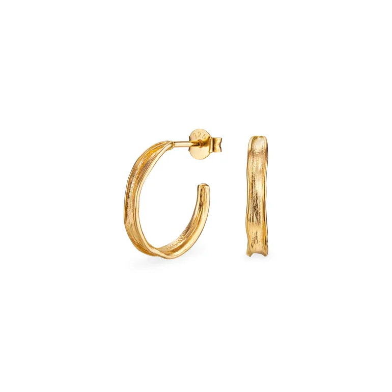 Flora Danica: Grs Hoop reringe - Forgyldt slv - GR-HoPc-G