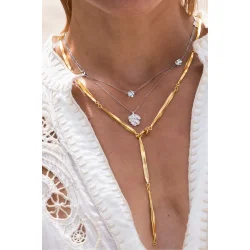 Flora Danica: Grs - Halskde - forgyldt Slv - GR-Ne-G