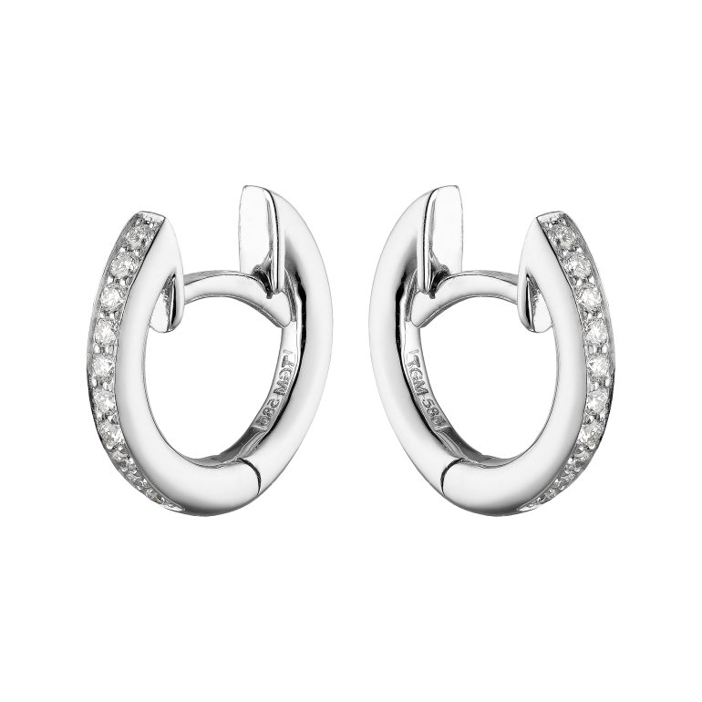 Guldbrandsen: Slice Creoler - Str. 1 - Hvidguld - Brillanter - GUE030-W