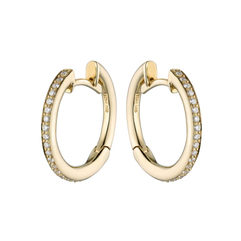 Guldbrandsen: Slice Creoler - Str. 2 - Guld - Brillanter - GUE033-Y