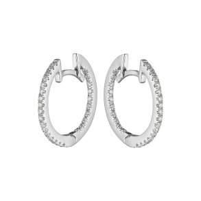 Guldbrandsen: Lux Creoler - Str. 1 - Hvidguld - Brillanter - GUE038-W