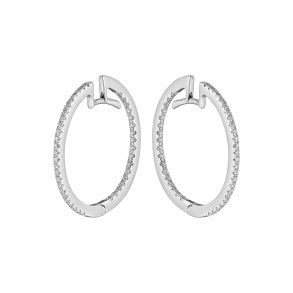 Guldbrandsen: Lux Creoler - Str. 2 - Hvidguld - Brillanter - GUE039-Y